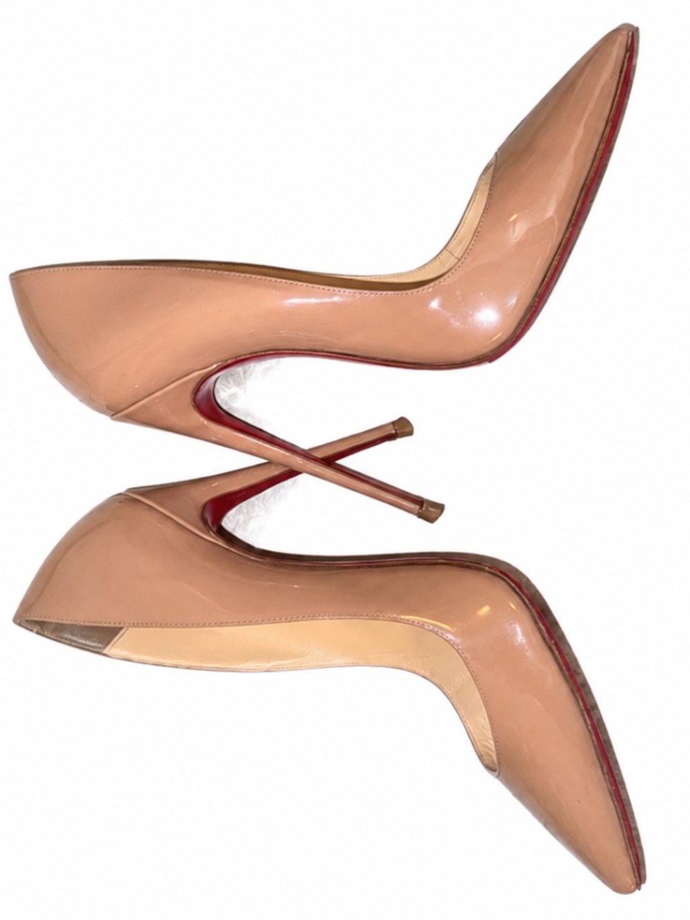Christian Louboutin So Kate 120 Nude Patent Leather Pumps - Picture 6 of 8